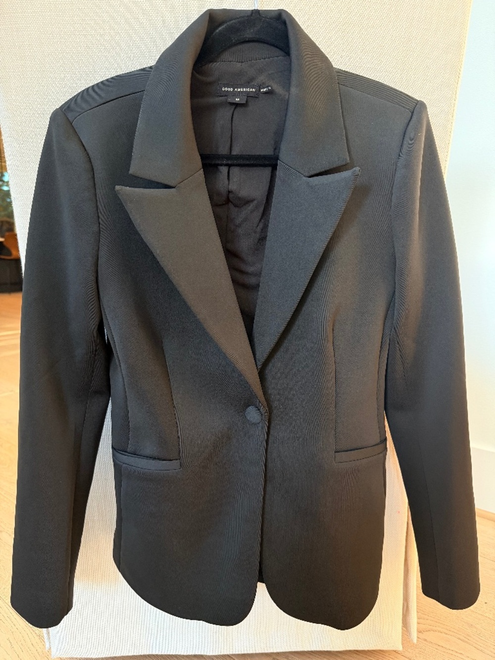 Good American Scuba Boss Blazer Black Medium